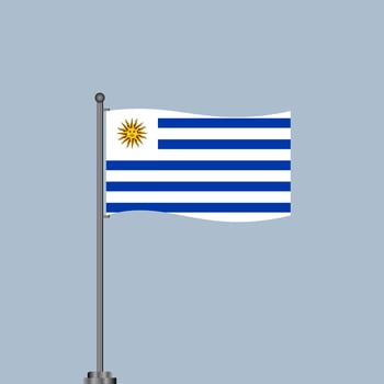 Illustration of Uruguay flag Template vector