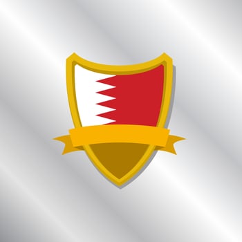Illustration of Bahrain flag Template vector