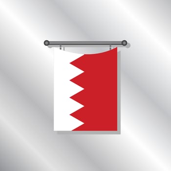Illustration of Bahrain flag Template vector