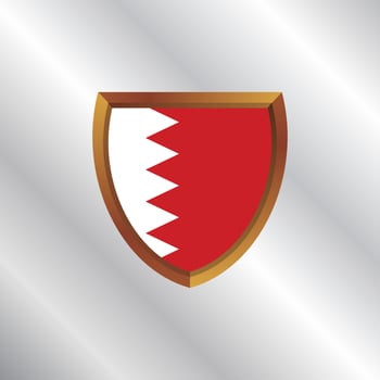 Illustration of Bahrain flag Template vector