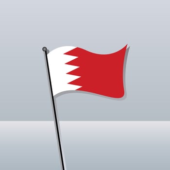 Illustration of Bahrain flag Template vector