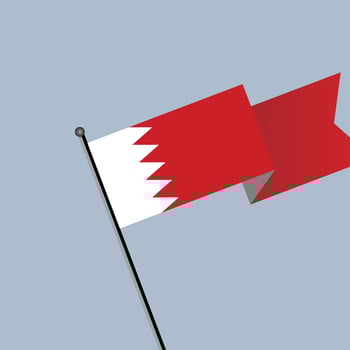 Illustration of Bahrain flag Template vector