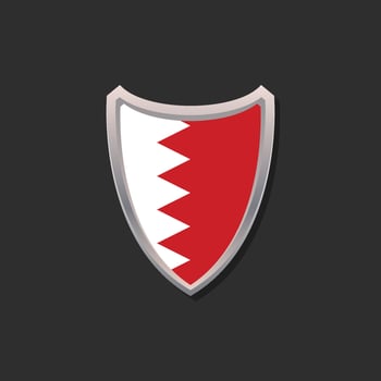 Illustration of Bahrain flag Template vector