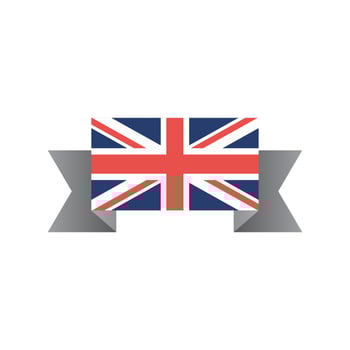 Illustration of United Kingdom flag Template vector