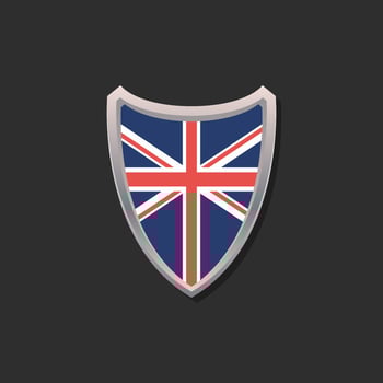 Illustration of United Kingdom flag Template vector