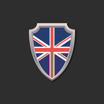Illustration of United Kingdom flag Template vector