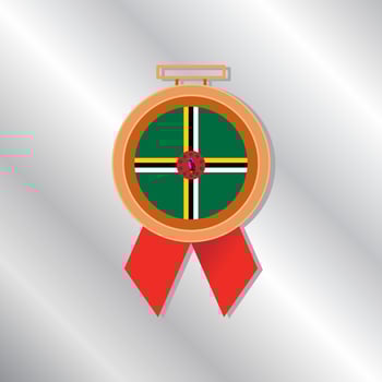Illustration of Domonica flag Template vector