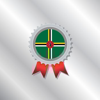 Illustration of Domonica flag Template vector