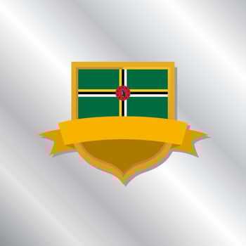 Illustration of Domonica flag Template vector