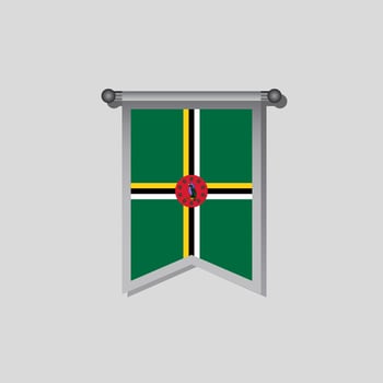 Illustration of Domonica flag Template vector