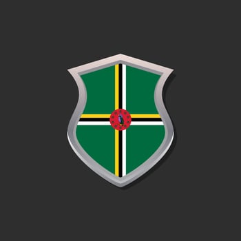 Illustration of Domonica flag Template vector