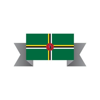 Illustration of Domonica flag Template vector
