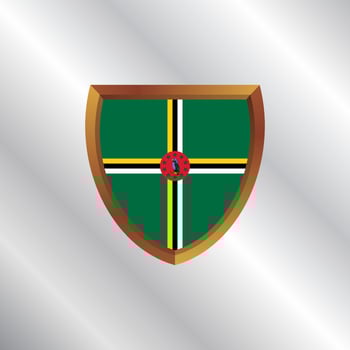Illustration of Domonica flag Template vector