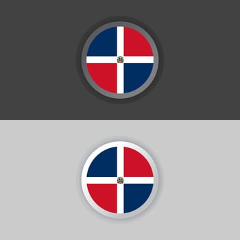 Illustration of Dominican Republic flag Template vector