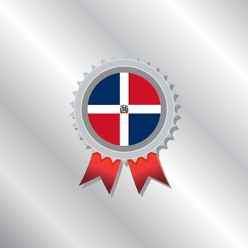 Illustration of Dominican Republic flag Template vector