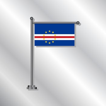 Illustration of Cape Verde flag Template vector