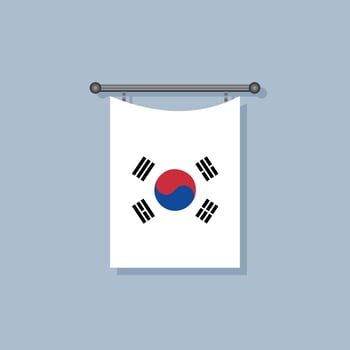 Illustration of South Korea flag Template vector