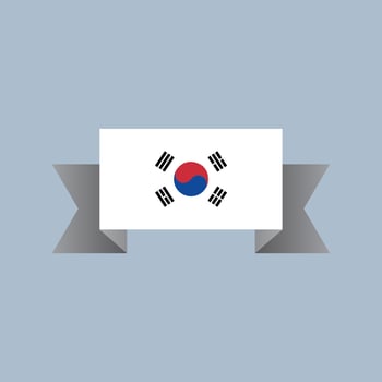 Illustration of South Korea flag Template vector