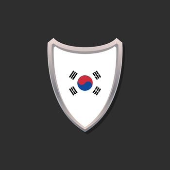Illustration of South Korea flag Template vector