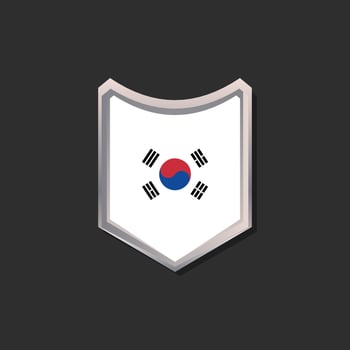Illustration of South Korea flag Template vector