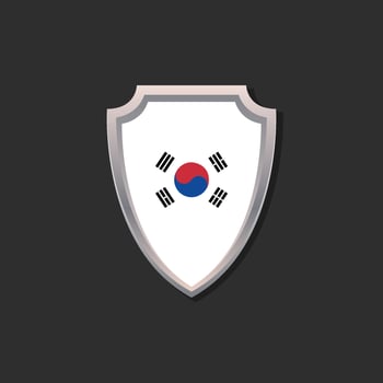Illustration of South Korea flag Template vector