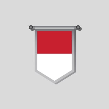 Illustration of Indonesia flag Template vector