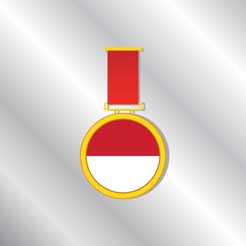 Illustration of Indonesia flag Template vector
