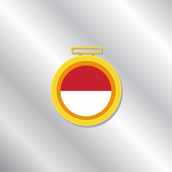 Illustration of Indonesia flag Template vector