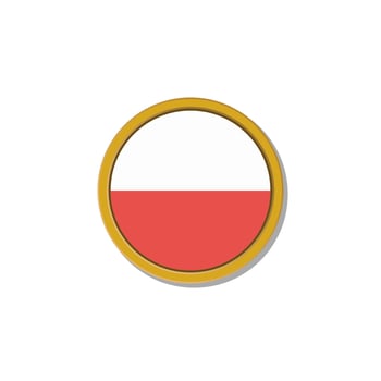 Illustration of Poland flag Template vector