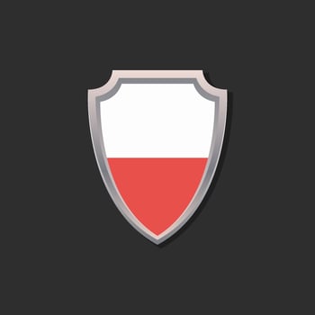 Illustration of Poland flag Template vector