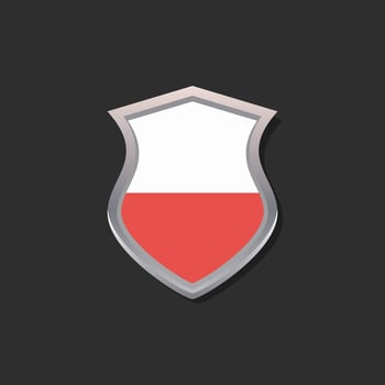Illustration of Poland flag Template vector