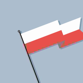 Illustration of Poland flag Template vector
