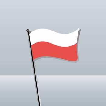 Illustration of Poland flag Template vector