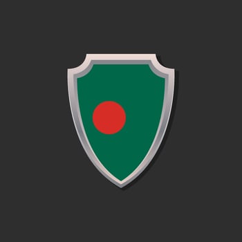 Illustration of Bangladesh flag Template vector