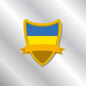 Illustration of Ukraine flag Template vector