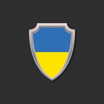 Illustration of Ukraine flag Template vector