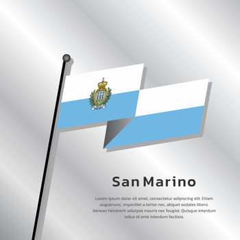 Illustration of San Marino flag Template vector