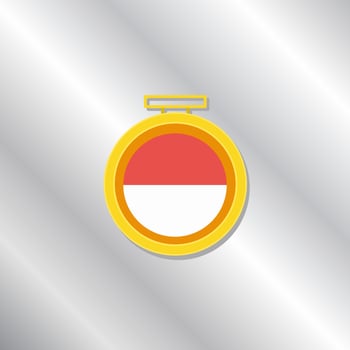 Illustration of Monaco flag Template vector
