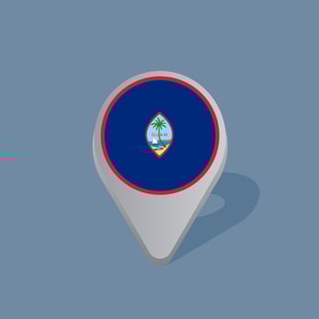 Illustration of Guam flag Template vector