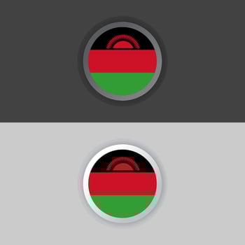 Illustration of Malawi flag Template vector