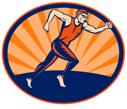 Triathlon athlete runner running png