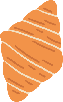 simplicity flat design of croissant bread. png