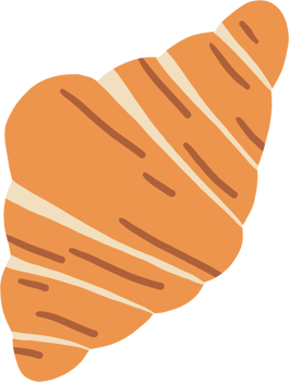 simplicity flat design of croissant bread. png