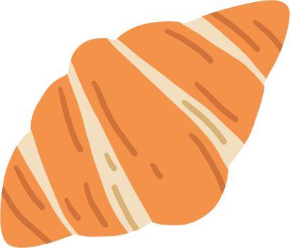 simplicity flat design of croissant bread. png