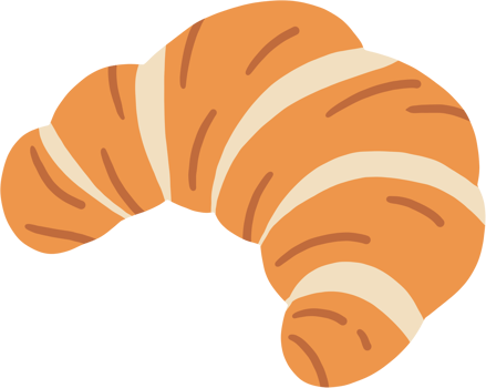 simplicity flat design of croissant bread. png