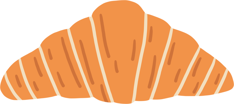 simplicity flat design of croissant bread. png