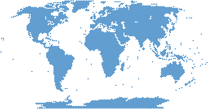 Blue square world map png