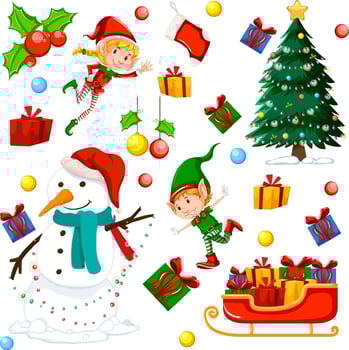 Christmas Santa Claus seamless pattern vector