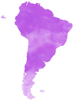 doodle freehand drawing of south america map. png