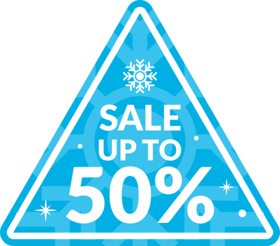 triangle shape sale up to 50 percent winter sale discount theme element png